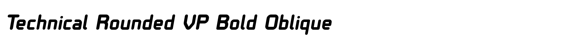 Technical Rounded VP Bold Oblique image